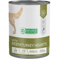 Natures Protection dog Adult Beaf & Turkey hearts 800g