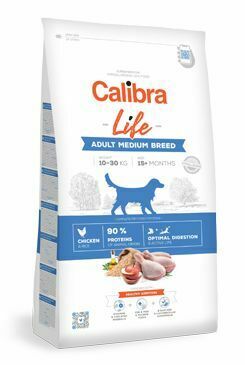 Calibra Dog Life Adult Medium Breed Chicken 12+2kg Zdarma