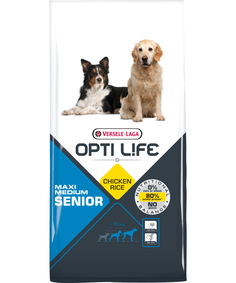 Versele Laga Opti Life dog Senior Medium & Maxi 12,5 kg
