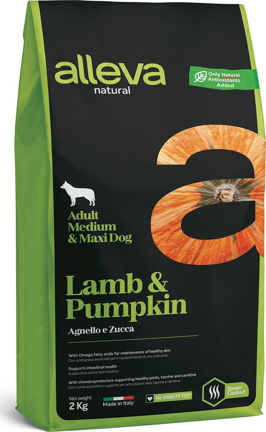 Alleva NATURAL dog lamb&pumpkin adult medium/maxi 12 kg