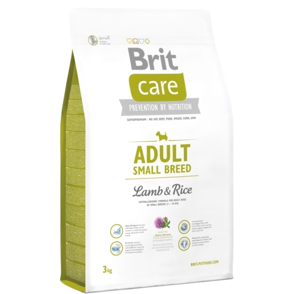 BRIT Care dog Adult Small Breed Lamb & Rice 3 kg