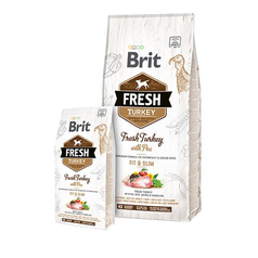BRIT Fresh Light Fit & Slim morčacie s hráškom 12 kg