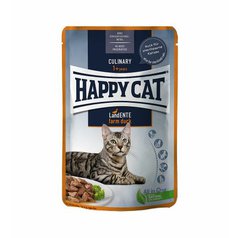 Happy Cat Pouches Meat in Sauce Culinary Land-Ente 85 g