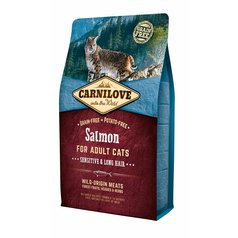 Carnilove Salmon for Adult Cats – Sensitive & Long Hair 2kg