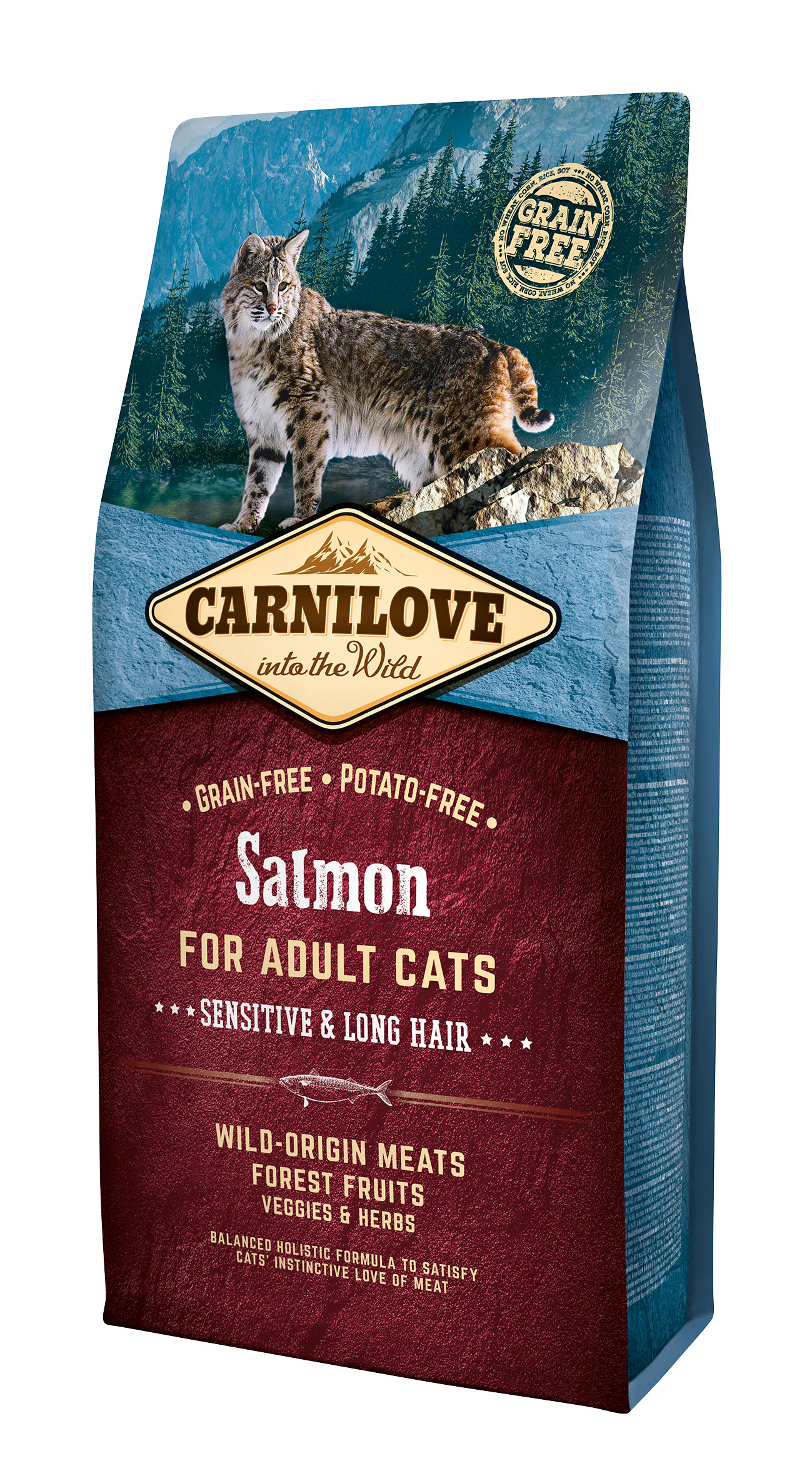 Carnilove Salmon for Adult Cats – Sensitive & Long Hair 6kg