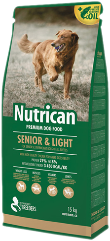 NutriCan Senior & Light 15 kg + 2kg Zdarma