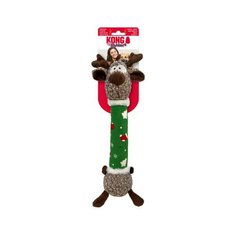 Hračka Kong Dog Holiday Shakers™ Luvs Reindeer s pískatkom, polyester, M