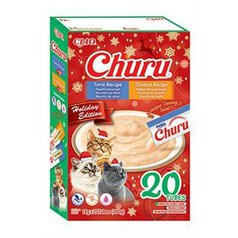 Pamlsok Inaba Churu Cat Vianočný Gift Box Tuniak & Kura 20 túb 280g