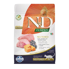 N&D cat PUMPKIN (GF) adult, neutered, lamb & blueberry 5 kg