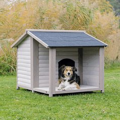 Búda pre psa, drevená Trixie Lodge M-L 130x100x105 cm sivá
