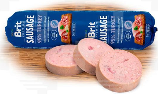 Brit Sausage Turkey & Rice 800 g