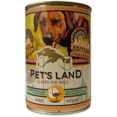 Pets Land dog konzerva Afrika Edition Pštros 415g