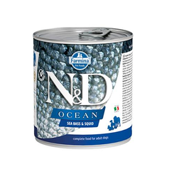 Farmina N&D dog OCEAN Sea Bass & Squid konzerva 285 g
