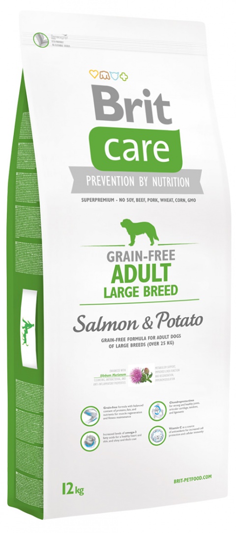 BRIT Care dog Grain free Adult Large Breed Salmon & Potato 12+2 kg Zdarma