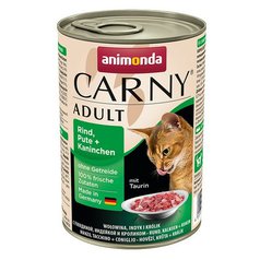 Animonda CARNY® cat Adult hovädzie,morka a králik 400 g konzerva