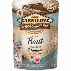 CARNILOVE cat Adult Trout -  Echinacea 85 g kapsička pre mačky