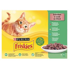 Friskies Cat kapsička hovädzie, kura, tuniak, treska v šťave 12x85 g