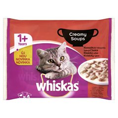 Whiskas Creamy Soups kapsička klasický výber 4x85g