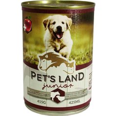 Pets Land Junior Dog konz.hovädzí pečeň,jahňa,jablko 415G