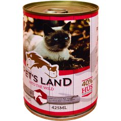Pets Land Cat konz.hovädzí pečeň,jahňa,jablko 415G