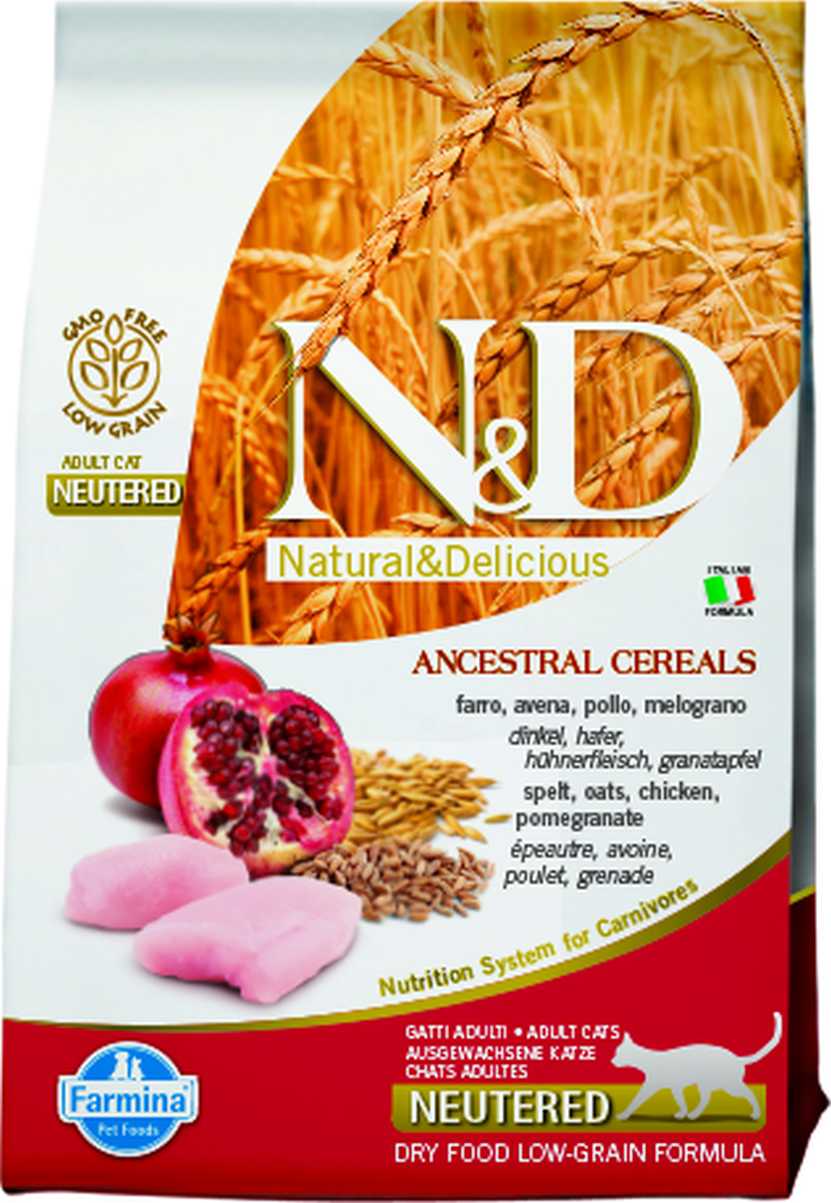 N&D cat LG adult neutered chicken&pomegranate 1,5 kg