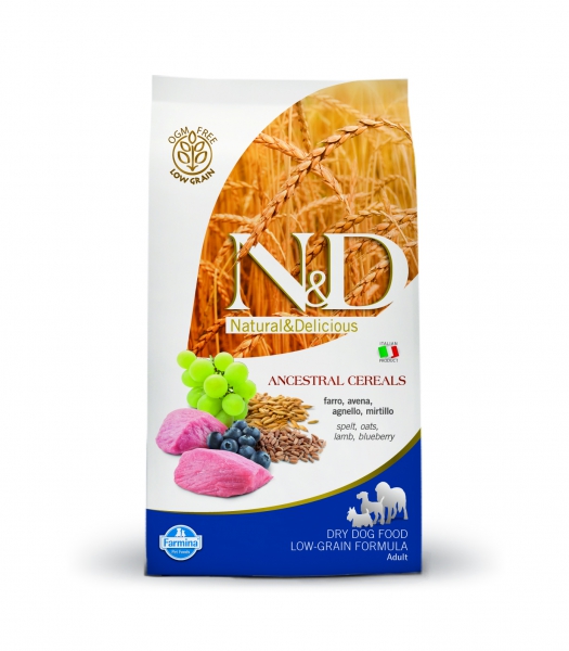 N&D dog AG adult medium&maxi lamb, spelt, oats and blueberry 12 kg
