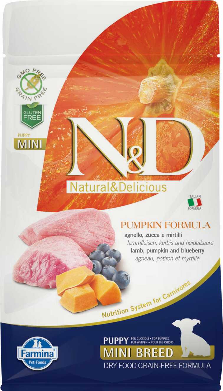 N&D dog GF PUMPKIN puppy mini lamb & blueberry 2,5 kg