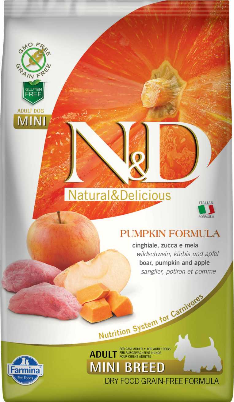 N&D dog GF PUMPKIN adult mini boar & apple 7 kg